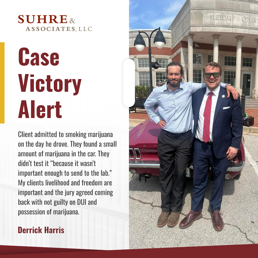 Case victories Suhre DUI and Criminal Defense Lawyers